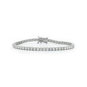 3 Ct Diamond Tennis Bracelet 14K White Gold 7" Lab Grown