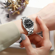 Women'S Dress Automatic Mechanical Watches Self Winding Diamond Sapphire Crystal Date Waterproof Luminous Elegant Ladies Watches