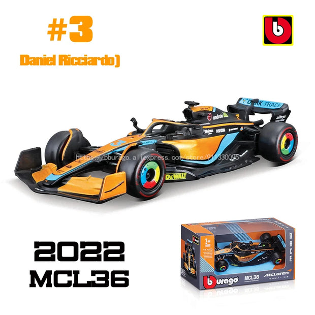 Bburago 1:43 NEW 2023 Mclaren F1 Team MCL60 4# Lando Norris 81# Oscar Piastri Formula One Alloy Super Toy Die Cast Car Model