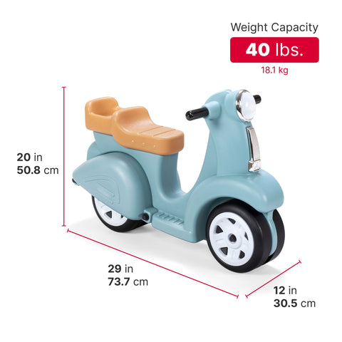 Ride along Aqua Scooter Foot to Floor Ride on Toy for Toddlers