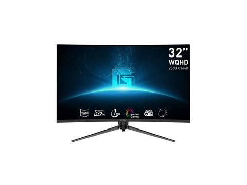 32" Gaming Monitor, 2560 X 1440 (QHD) Curved Gaming Monitor, 1 Ms, 170Hz, Freesync Premium, 1500R, HDMI, Displayport, Tilt, Swivel, Pivot and Height Adjustable,G32Cq5P