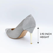 Women’S Gina High Heeled Pumps, Pointed Toe Court Shoes, Steel Heeled Closed Toe Shoes, High Heel Dress Pumps Shoes