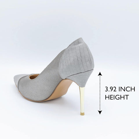 Women’S Gina High Heeled Pumps, Pointed Toe Court Shoes, Steel Heeled Closed Toe Shoes, High Heel Dress Pumps Shoes