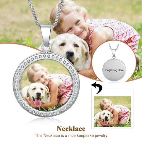 Personalized Stainless Steel Photo Pendant Necklace