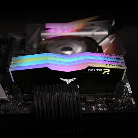 T-Force Delta RGB DDR4 64GB (2X32Gb) 3600Mhz (PC4-28800) CL18 Desktop Gaming Memory Module Ram Black - TF3D464G3600HC18JDC01