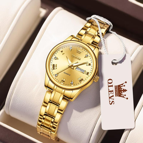 Watch Women,Watches for Women,Woman Watch,Waterproof Fashion Luxury Dress Adjustable Stainless Steel Bracelet Analog Small Wrist Watches for Women Day and Date Watches,Reloj Para Mujer