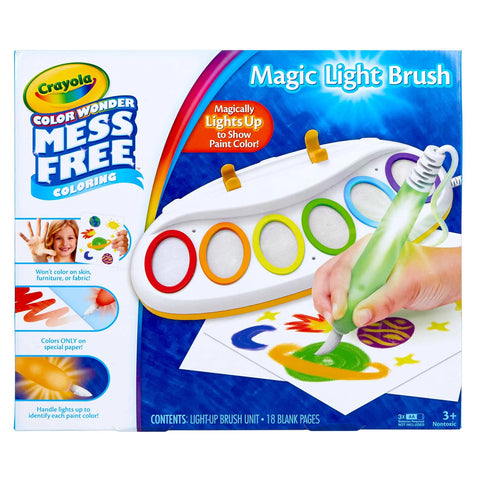 Color Wonder Magic Light Brush Art Set, Mess Free Washable Paint, Gift, Beginner Unisex Child