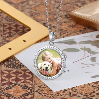 Personalized Stainless Steel Photo Pendant Necklace