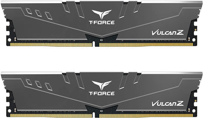 T-Force Vulcan Z DDR4 16GB Kit (2X8Gb) 3600Mhz (PC4-28800) CL18 Desktop Memory Module Ram TLZGD416G3600HC18JDC01 - Gray